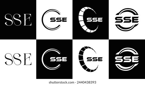 SSE logo. S S E design. White SSE letter. SSE, S S E letter logo design. Initial letter SSE linked circle uppercase monogram logo. design. top logo, Most Recent, Featured,