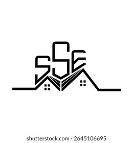 SSE Real State logo design, SSE simple and modern logo. SSE luxurious alphabet design  