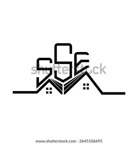 SSE Real State logo design, SSE simple and modern logo. SSE luxurious alphabet design  