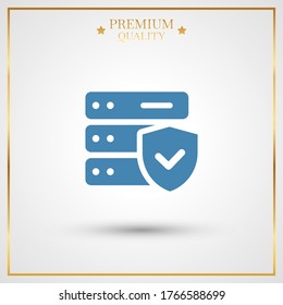 Icono de protección de servidor. Ilustración del vector EPS 10.