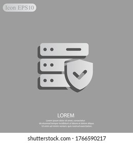 sserver protection Icon. Vector illustration EPS 10.