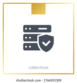 Icono de protección de servidor. Ilustración del vector EPS 10.