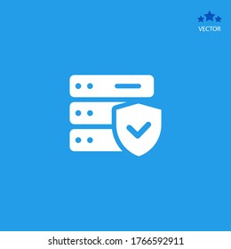 Icono de protección de servidor. Ilustración del vector EPS 10.