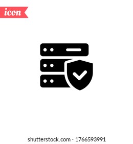 sserver protection Icon. Vector illustration EPS 10.