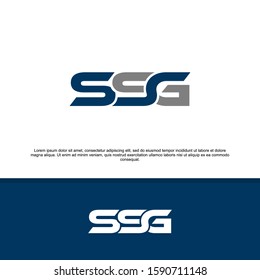 SSG initials for service companies, service group logos, combined overlap logo letters