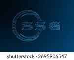 SSG low poly letter logo vector design. SSG lower poly logo design. Low poly logo.
