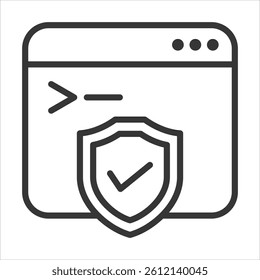 Ssh Icon Vector Illustration Outline