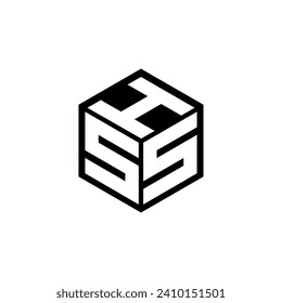 SSH-Buchstaben Logo-Design mit weißem Hintergrund in Illustrator, Vektorlogo moderne Schriftart überlappen Stil. kalligraphische Designs für Logo, Poster, Einladung, etc.
