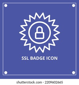 Ssl Badge Icon Illustration Isolated Vector Sign Symbol