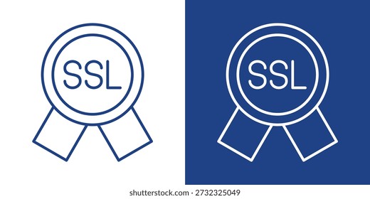 Ssl Blue And White Icon Style Collection
