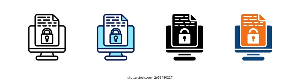 Ssl Certificate All In One Icon Multi Styles Vector Set