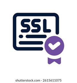 ssl certificate dual tone icon. Sleek and modern vector icon for websites, mobile apps, marketing materials, and corporate design. Fully scalable and ready to use.