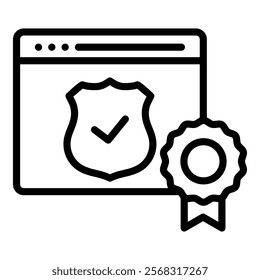 Ssl Certificate Icon Element For Design