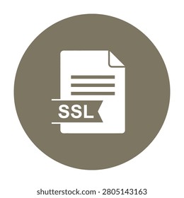 SSL certificate icon on gray background, representing secure socket layer