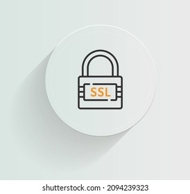diseño vectorial de icono de certificado ssl