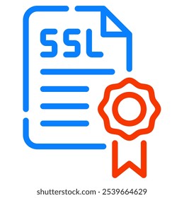 SSL Certificate icon for web, app, infographic, etc