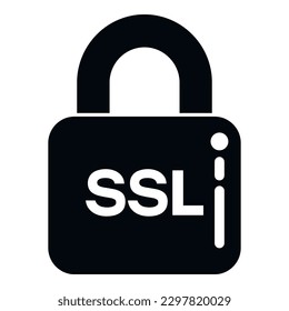 SSL certificate padlock icon simple vector. Network security. Web data