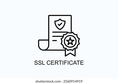 Ssl Certificate Vector, Icon Or Logo Sign Symbol Illustration