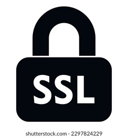Ssl cipher icon simple vector. Lock code. Unlock protection