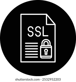 Ícone Detalhado de Ilustração de Vetor de Arquivo SSL