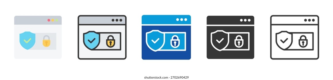ssl icon set multi style various collection