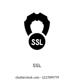 Ssl icon. Ssl symbol design from Internet security collection. Simple element vector illustration on white background.
