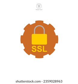 SSL icon symbol vector illustration isolated on white background