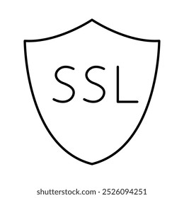 Iconos de trazo editables de línea SSL. Tecnología De Seguridad Cibernética, Phishing, Hacking, Delincuencia Cibernética, Seguridad, Troyano, Protección De Dispositivos, Ilustración vectorial De Privacidad.