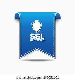 SSL Protected blue Vector Icon Design