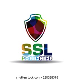 SSL Protected Colorful Vector Icon Design