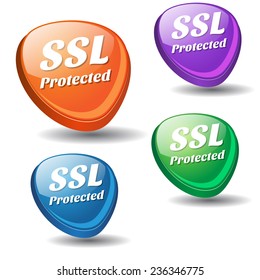 SSL Protected Colorful Vector Icon Design