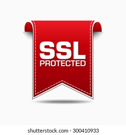 SSL Protected Red Vector Icon Design