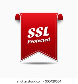 SSL Protected Red Vector Icon Design