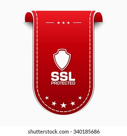 SSL Protected Red Vector Icon Design
