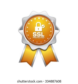 SSL Protected Yellow Vector Icon Design