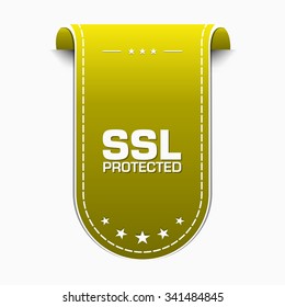 SSL Protected Yellow Vector Icon Design