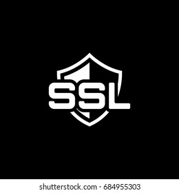 SSL Protection Icon. Flat Design Isolated Illustration.
