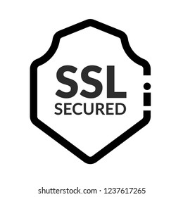 SSL Protection shield guard icon. Security ssl icon,emblem, label, badge,sticker, logo. Designed for your web site design, logo, app, UI