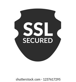 SSL Protection shield guard icon. Security ssl icon,emblem, label, badge,sticker, logo. Designed for your web site design, logo, app, UI