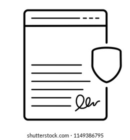 SSL Protocol. Vector flat outline icon illustration isolated on white background.