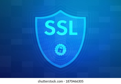 SSL - Secure Sockets Layer certificate. Cybersecurity https internet computing protocol concept. SSL Https Security data technology for establishing encrypted connection between server and client 