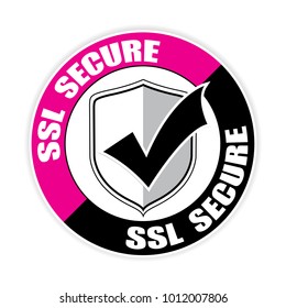 SSl secure sticker,vector illustration