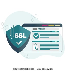 SSL security icon. SSL certificate for the site.