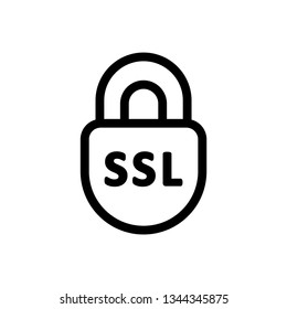 SSL Security Line Icon