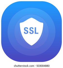 SSL Shield Purple - blue circular UI/UX App Icon / Logo Design