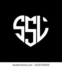 SSL Único abstrato monograma amor forma vetor logotipo design.