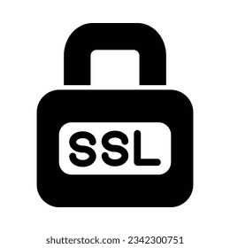 SSL Vector Glyph Icon For Personal And Commercial Use.
