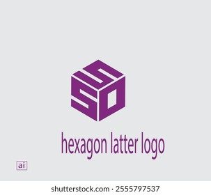 sso hexagon latter logo desing