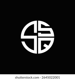 SSQ logo SSQ icon SSQ monogram SSQ letter minimalist Circle flat Unique modern abstract logo design.
