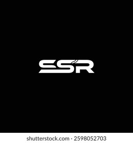 SSR Lettering Business Logo design with black background.